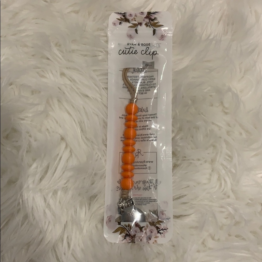 Ryan and rose orange pacifier